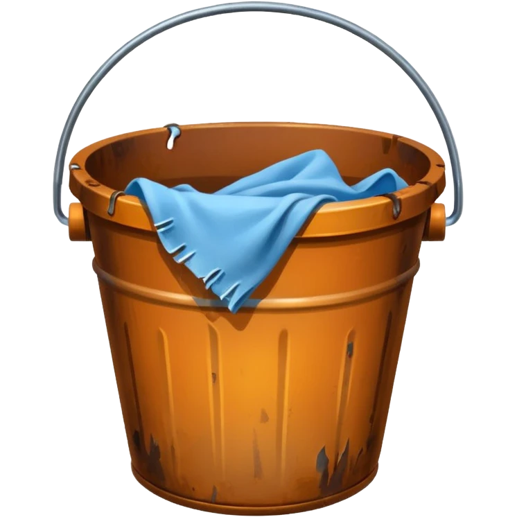 bucket with rag emoji