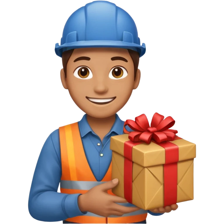 gift with an worker emoji