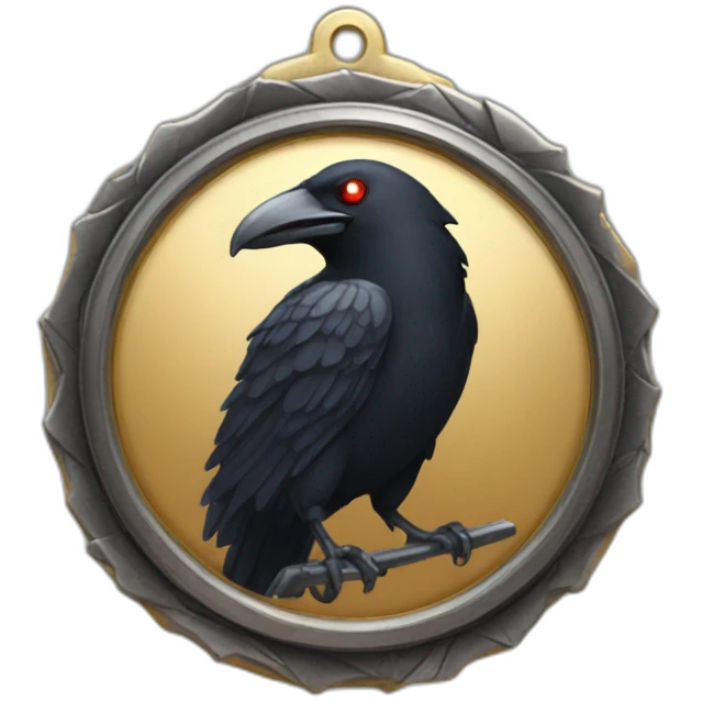 metal raven medal emoji