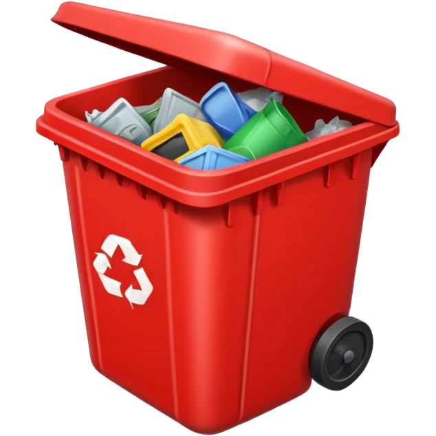 RED BIN WITH "SOLID WASTE" IN IT emoji
