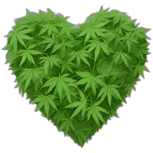 Weed heart emoji