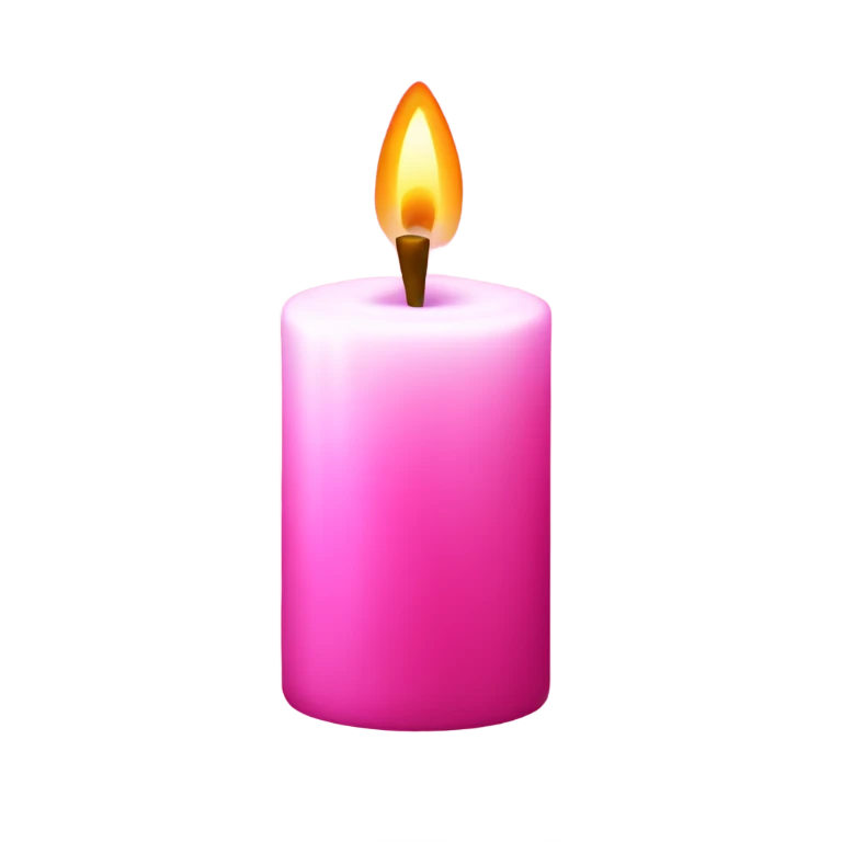 Pink candle emoji