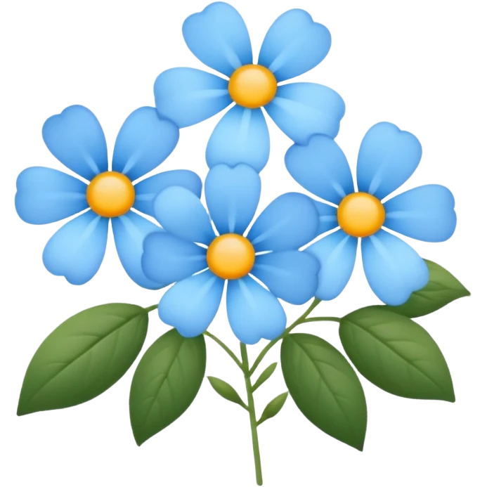 light blue small flowers cute  emoji