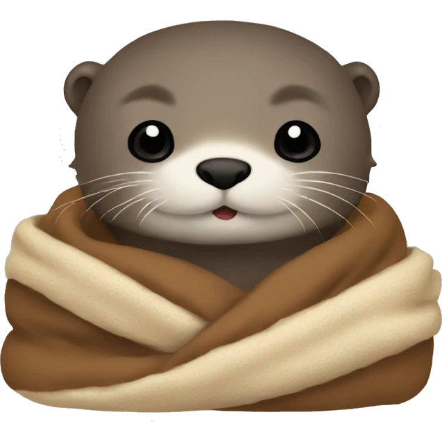 otter cozy in blanket emoji