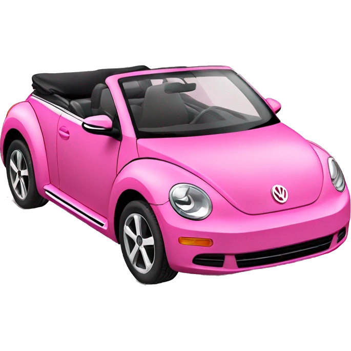 Pink vw new beetle convertible  emoji
