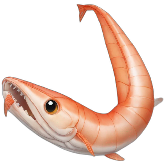 Crevette chevauchant baleine emoji