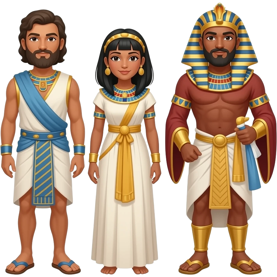 Egyptian men and women from ancient biblical times emoji