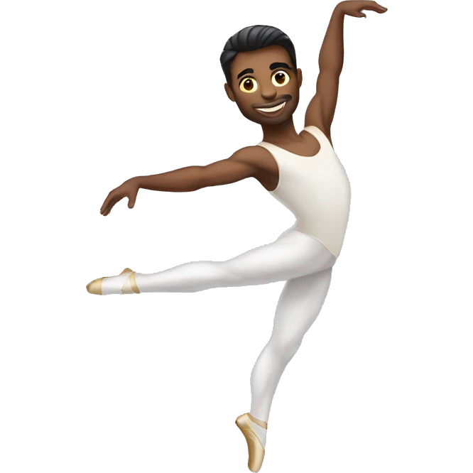 light ballet dancer man emoji