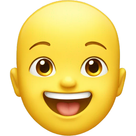 Yellow smiling baby head emoji
