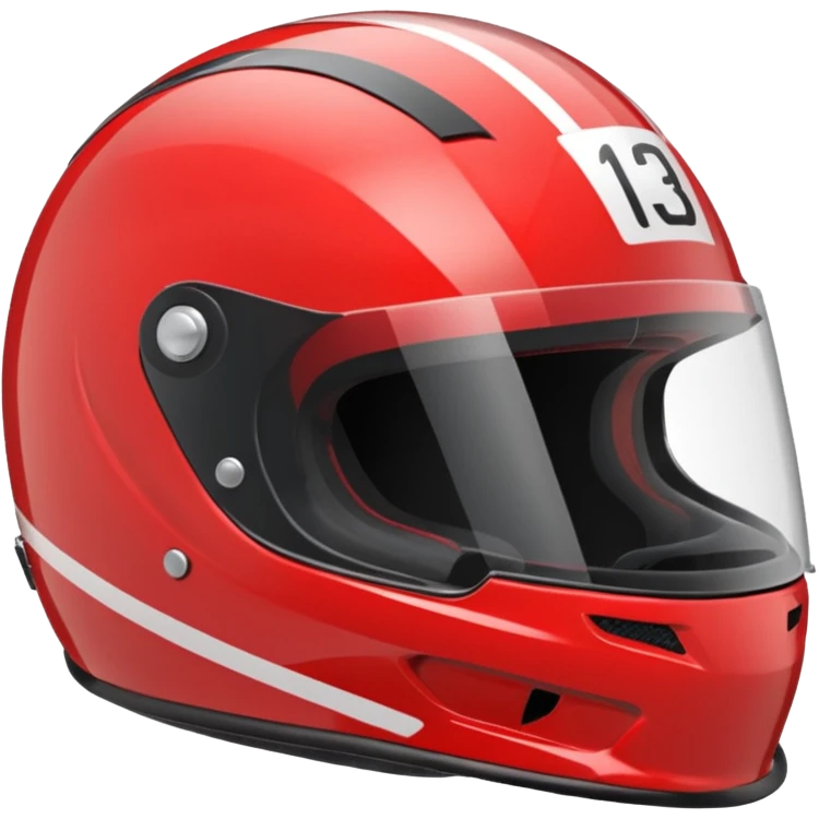 Formula racer helmet red emoji