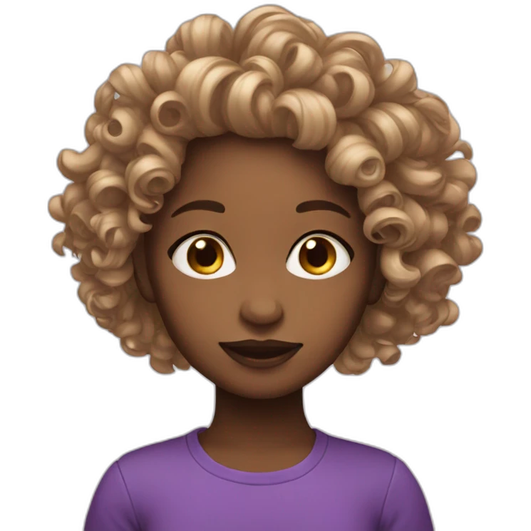 putple curls girl emoji