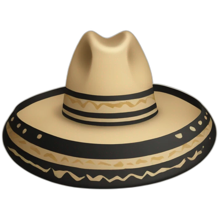 sombrero vueltiao negro con beige emoji