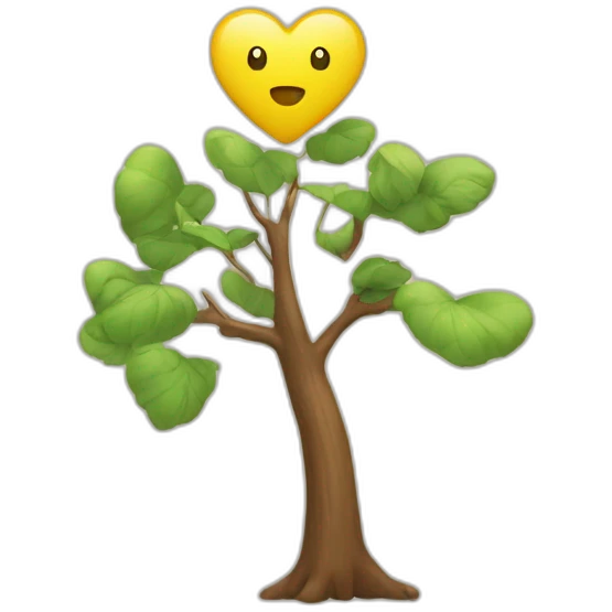 Cœur sur arbre emoji