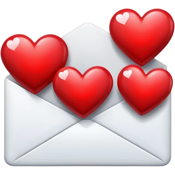 Newsletter with hearts emoji