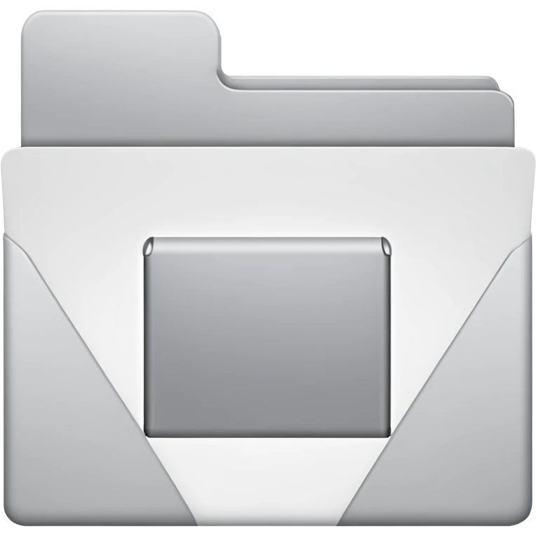 white and gray folder empty emoji