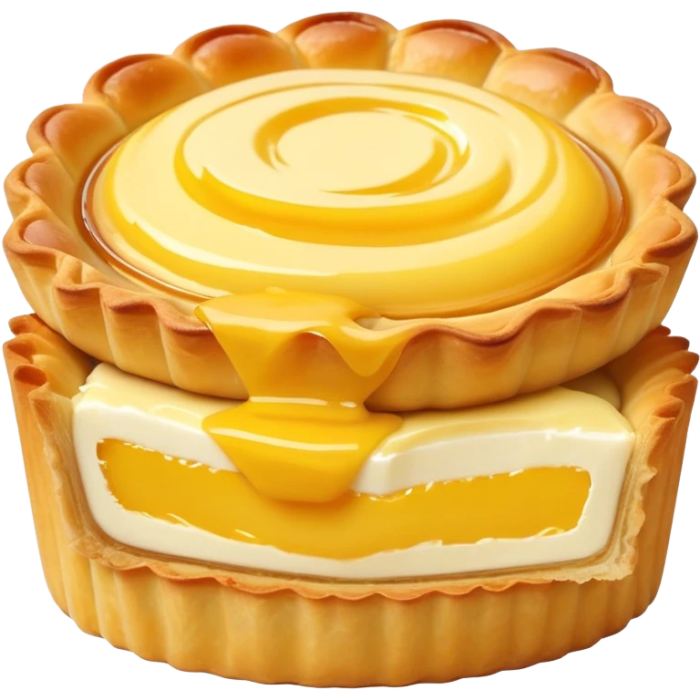 Gentle colored Hong Kong egg tart dessert emoji