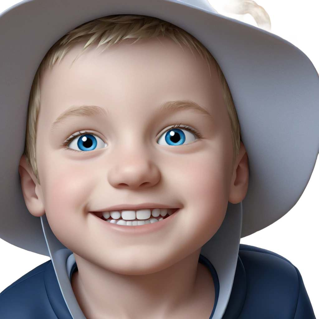 smiling boy with blue eyes emoji