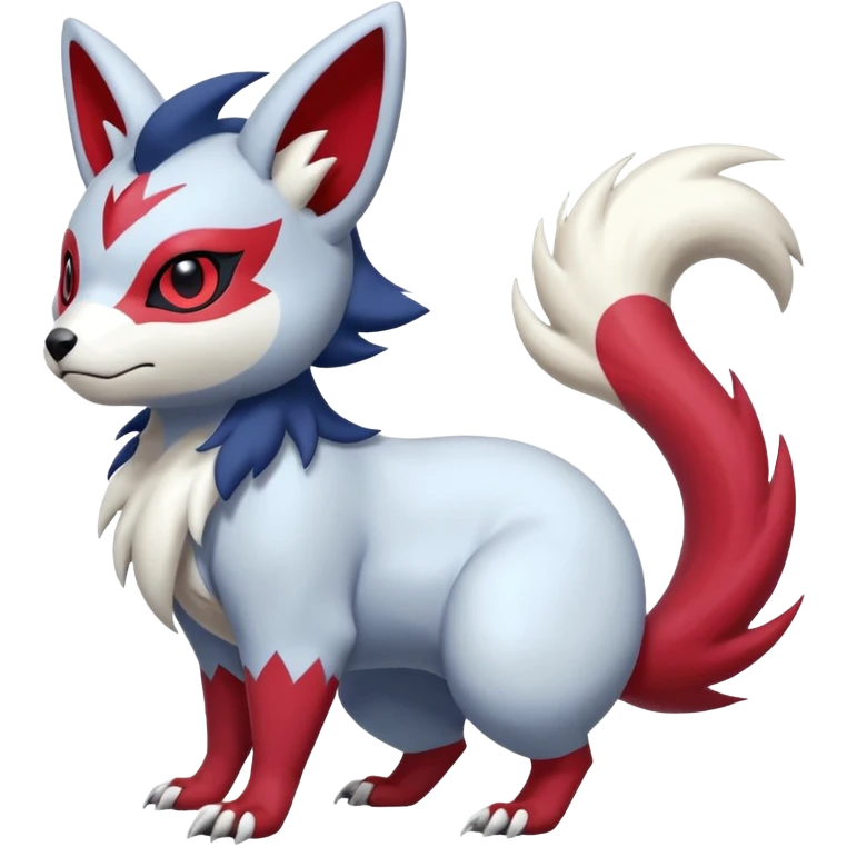 Electrike-Absol-Zorua-Furret-Zangoose-fusion-animal-Fakémon-hybrid-creature  emoji