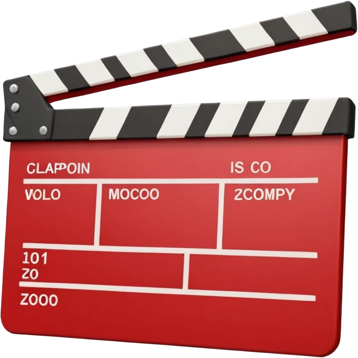  clapperboard red emoji