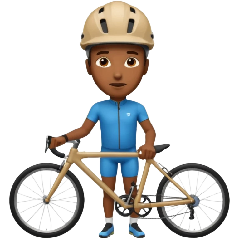 City Cyclist black man emoji