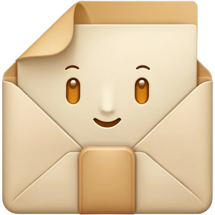 Letter color pale beige creamy emoji