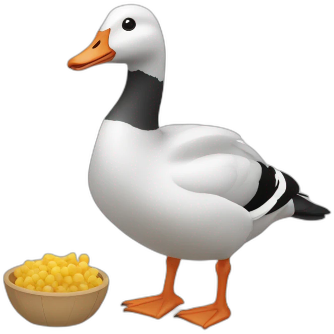 goose eating emoji