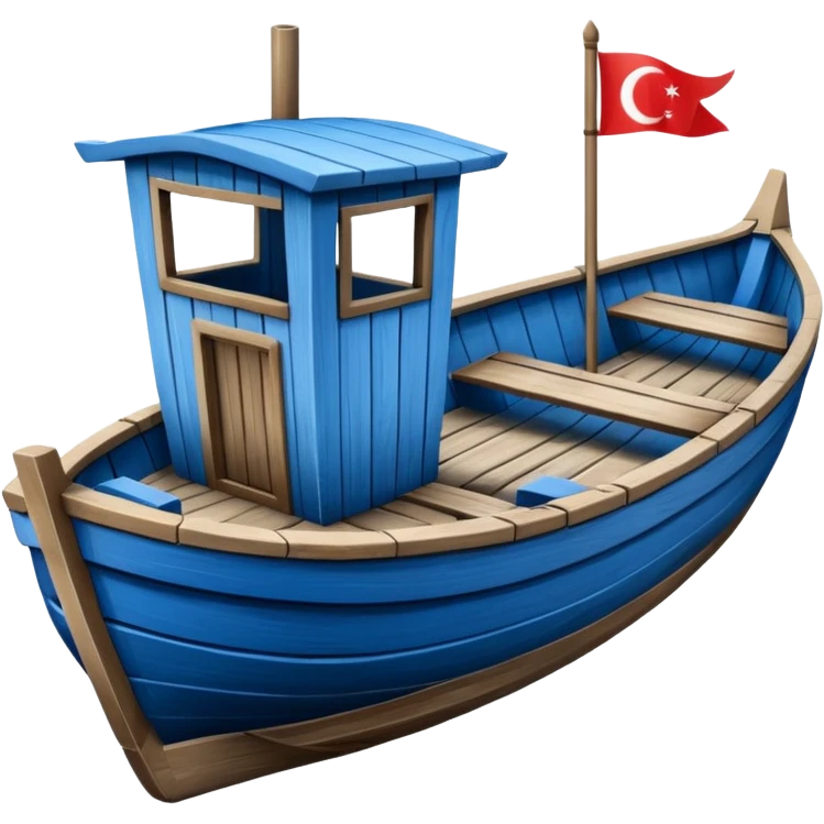 Blue asian boat emoji