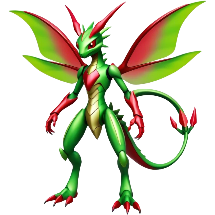  Cool Edgy Shiny Futuristic Ethereal Legendary Scizor-Digimon-Flygon-hybrid full body emoji