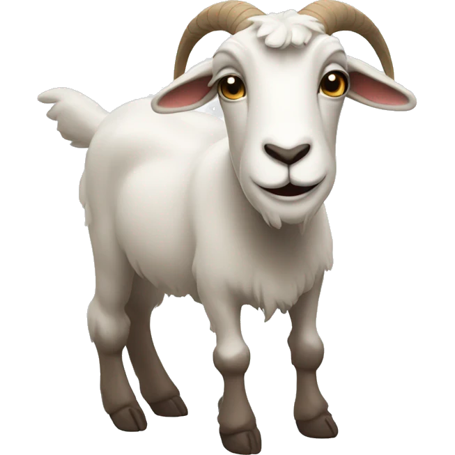 goat with an alarm emoji