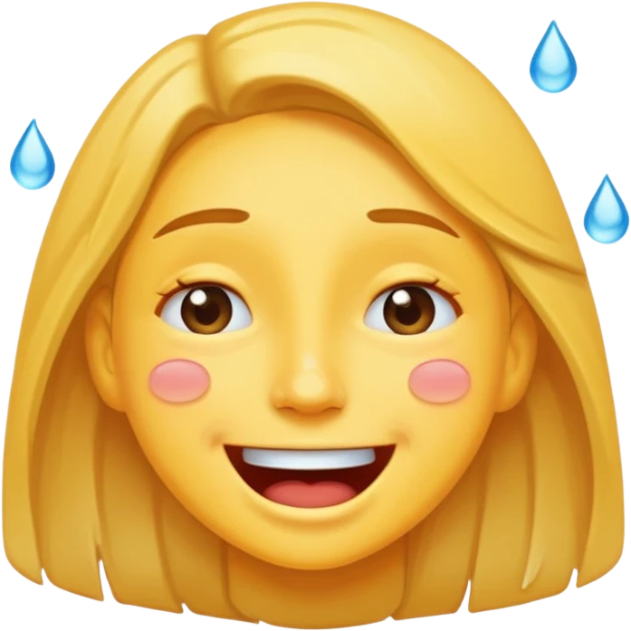 joyful face with happy tears streaming down emoji