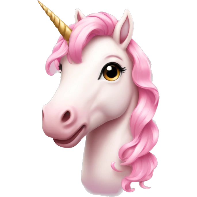 Light pink unicorn a light pink bow emoji
