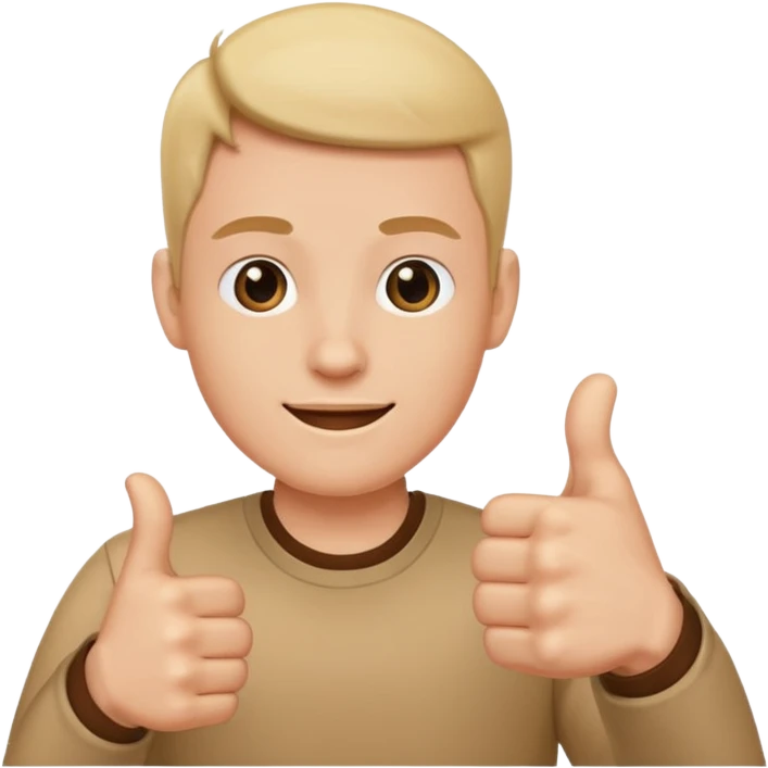 Thumbs up with two thumbs. emoji