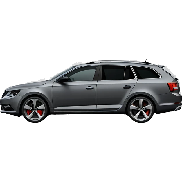 Darkgrey Skoda octavia rs combi from sideview emoji