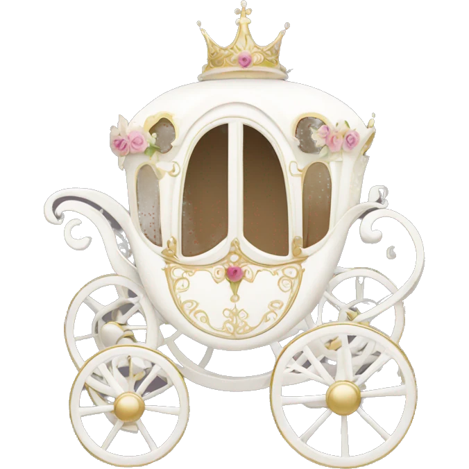 white Vintage pretty Princess carriage  emoji