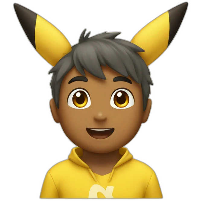 Pikachu en humain emoji