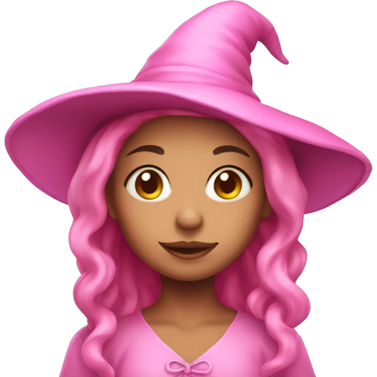 kids pink witch fair skin emoji