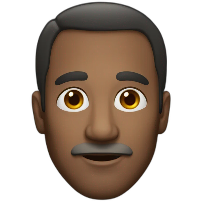 dark-skinned Spanish man without beard, 50 years old emoji