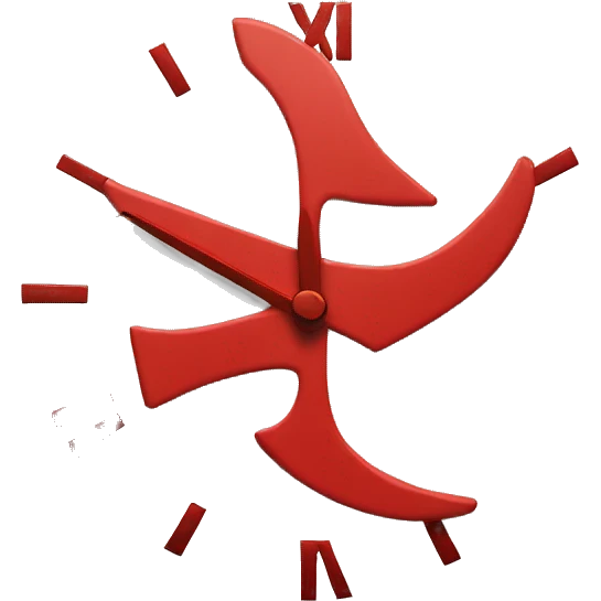 red clock emoji