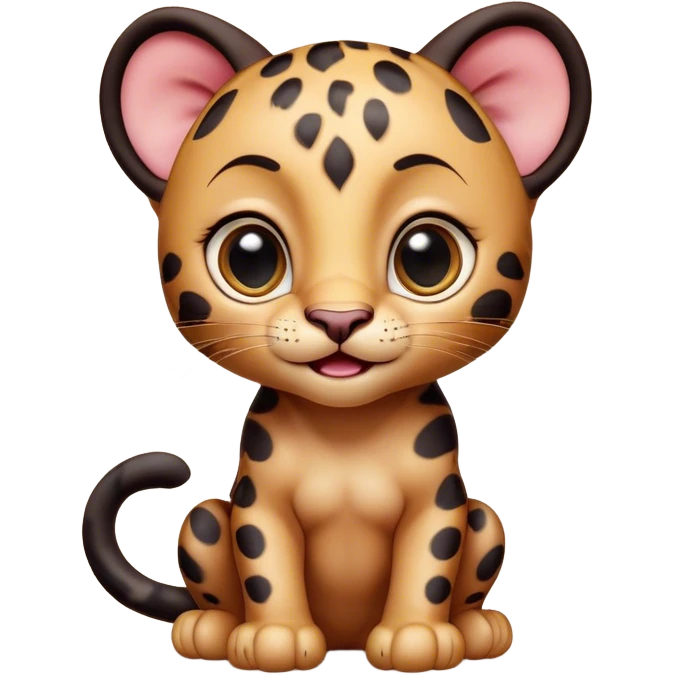 Cinematic Comical Baby Panther Portrait Emoji, Head tilted dramatically with an exaggeratedly shocked expression, featuring a compact, endearing build with wide, comically expressive eyes full of humorous disbelief, Simplified yet hilariously expressive features, highly detailed, glowing with a slightly sassy glow, high shine, dramatic yet playful, stylized with an air of quirky youthful charm, soft glowing outline, capturing the essence of a meme-worthy baby panther that looks ready to side-eye its way into viral fame! emoji
