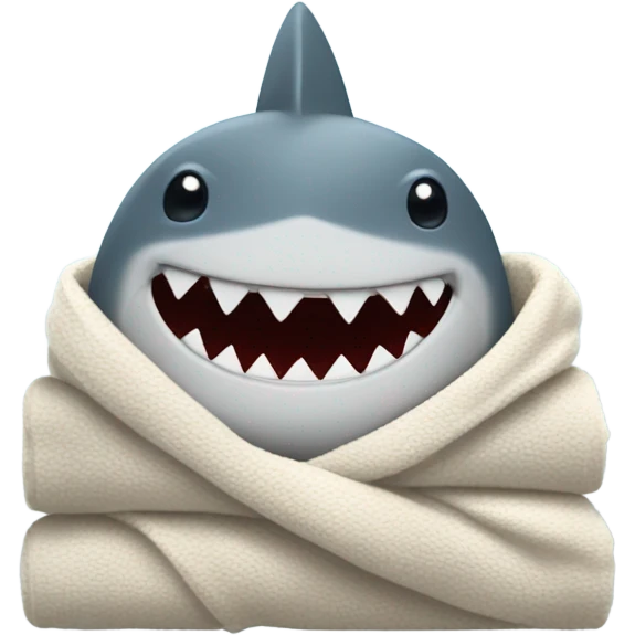 Shark with blanket emoji