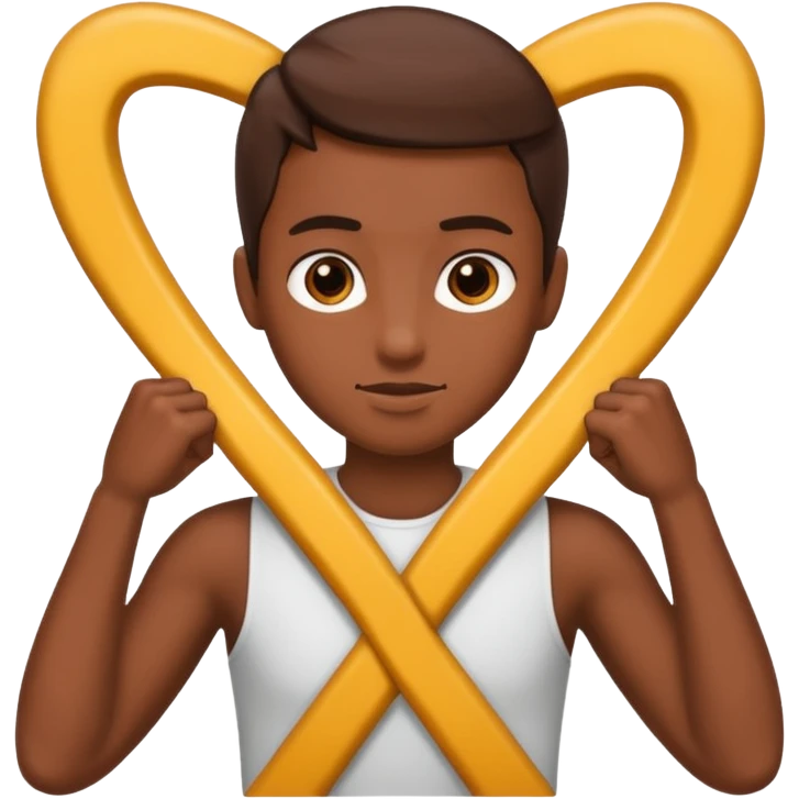 Please make an emoji where a person marks O or X with their arms. emoji