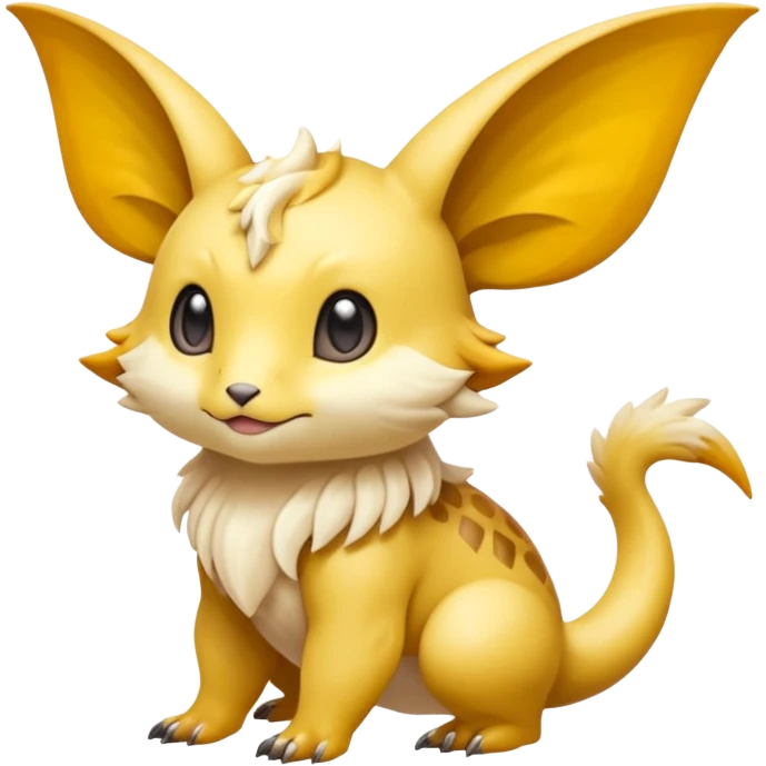 White soft natural realistic romantic vintage antique divine beautiful elegant pretty precious cute young youthful  Fakémon-Pokémon-hybrid-creature emoji