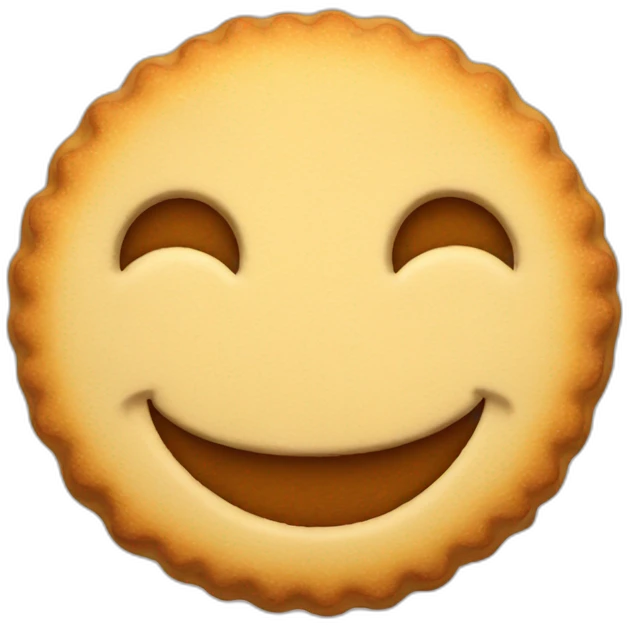 Biscuit, smile emoji