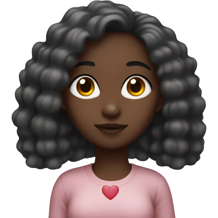 Black girl with heart eyes emoji