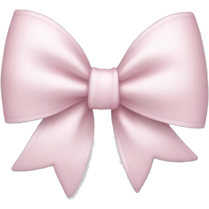 White bow wearing light pink bow emoji