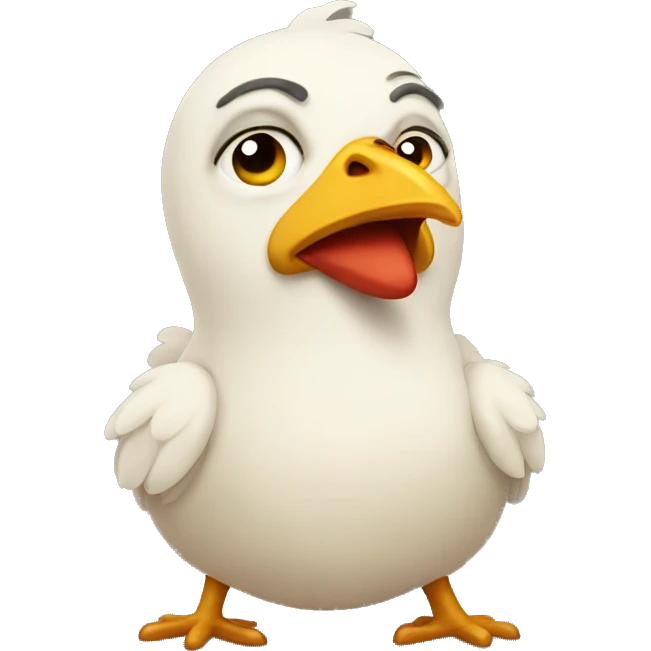 Sad chicken  emoji
