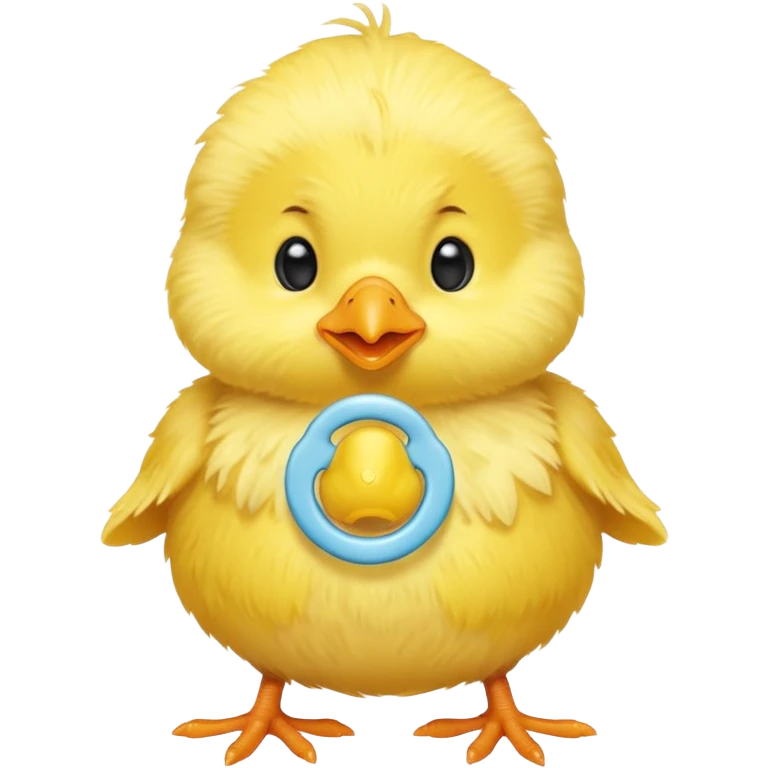 Baby chick with a pacifier  emoji