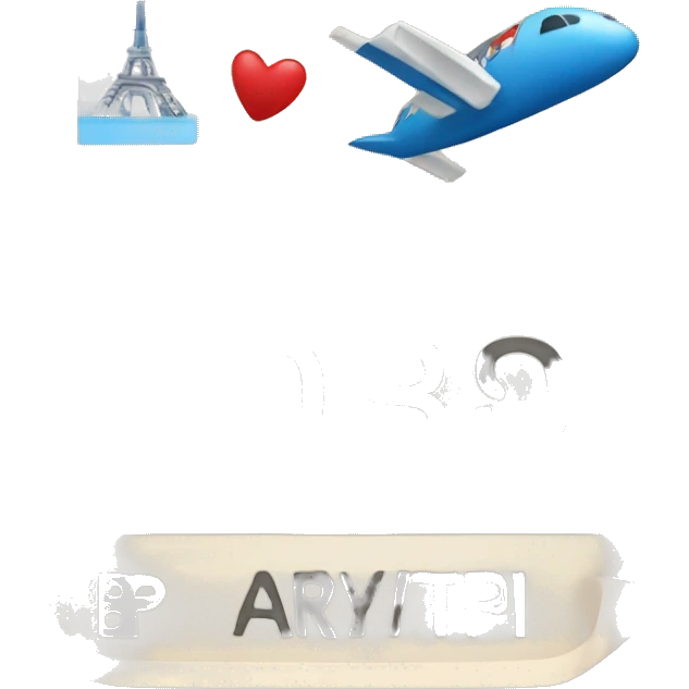 flight ticket to paris emoji