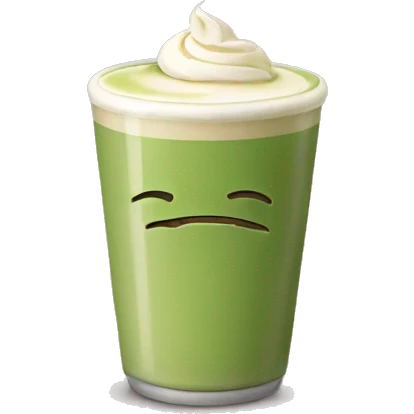 Vanilla matcha latte emoji