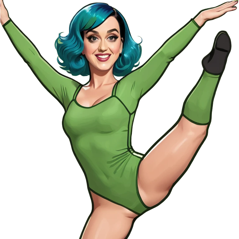 Katy perry doing a cartwheel emoji